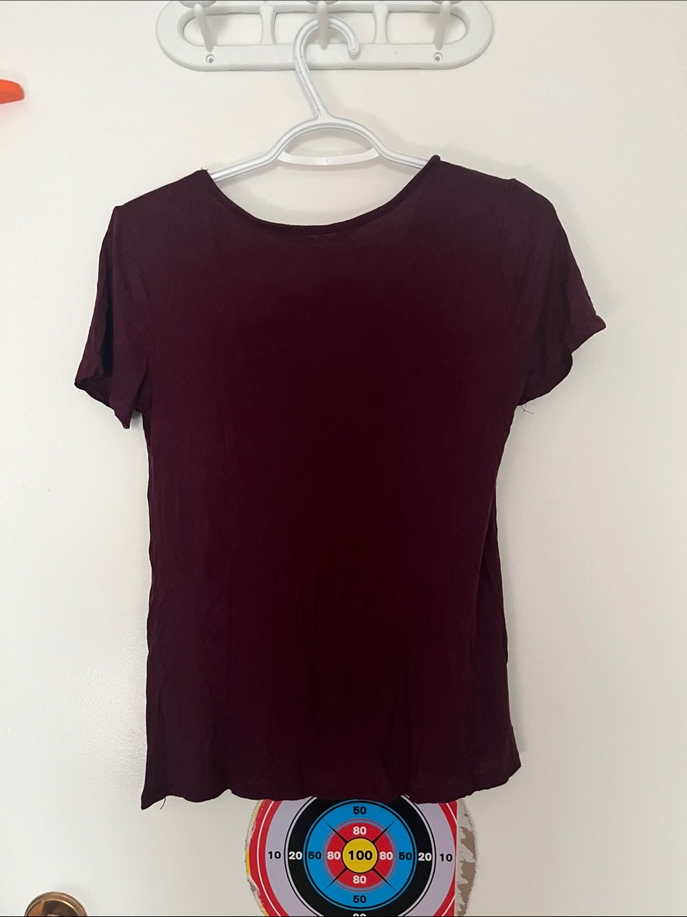Women's Short-Sleeve Scoop Neck Tee - Deep Burgundy